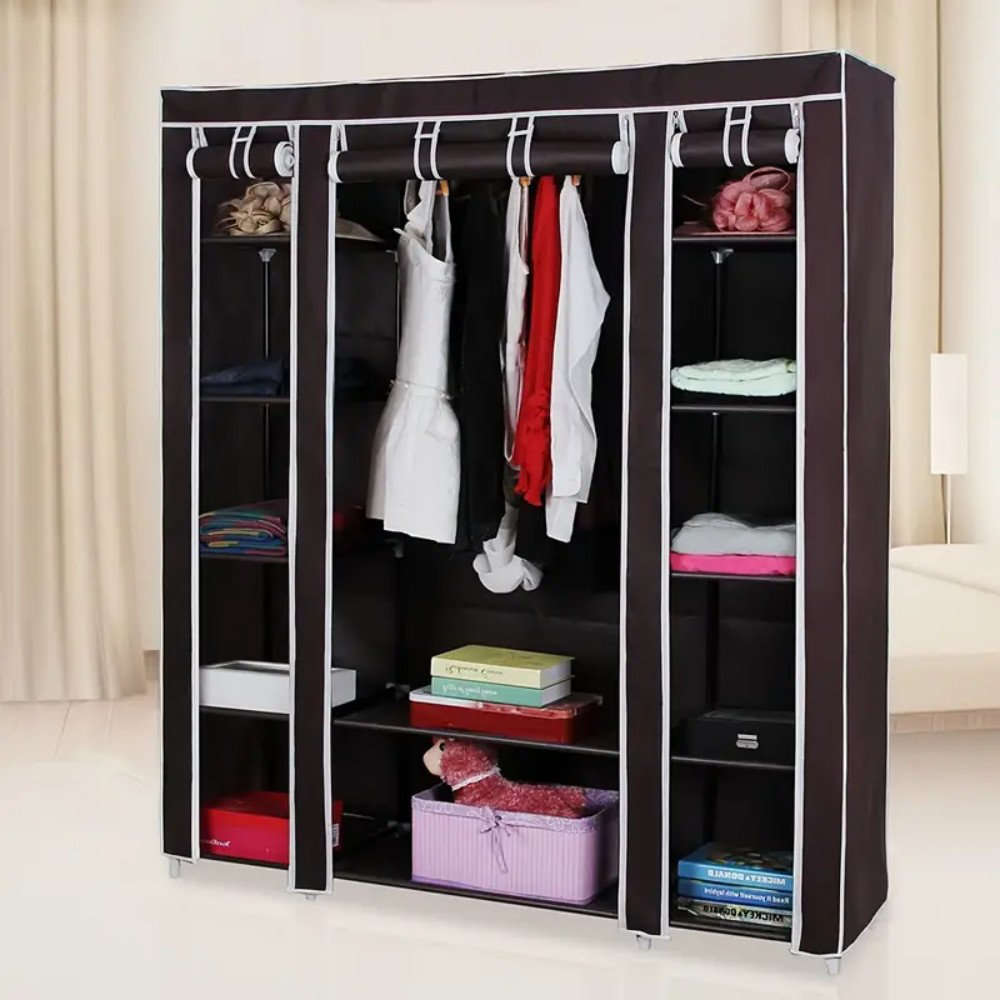 Ebern Designs 69" Portable Clothes Closet Wardrobe Storage Organizer ...